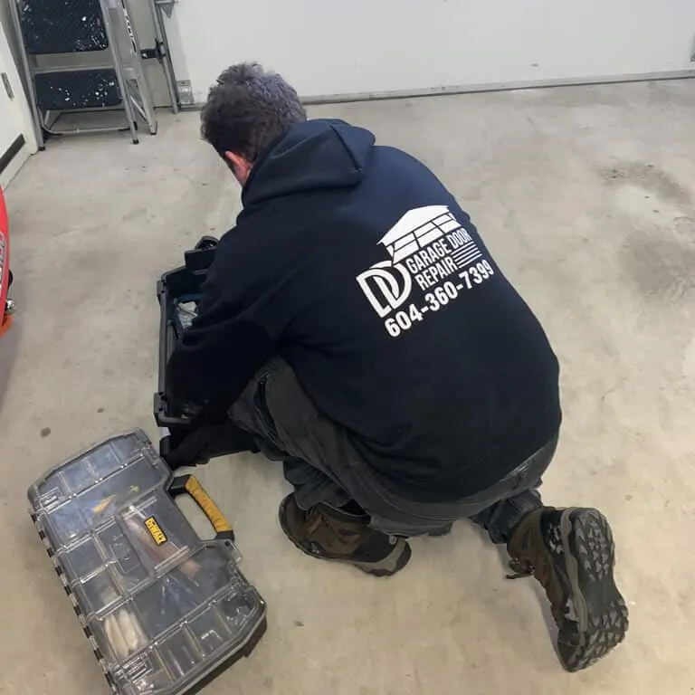 Garage door repair work